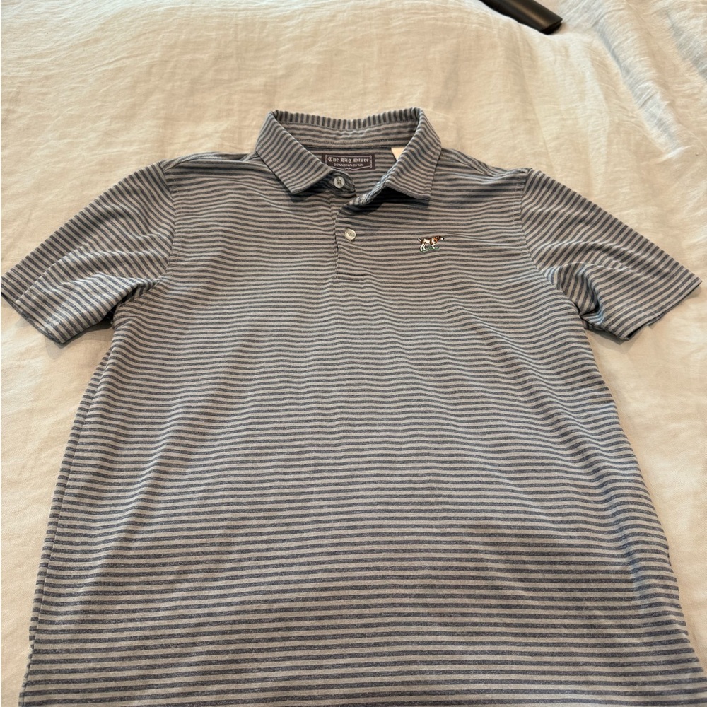 Boys Striped Polo Shirt - Blue classic southern shirt